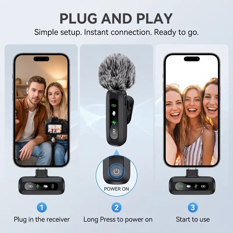 Dual Wireless Lavalier Microphone