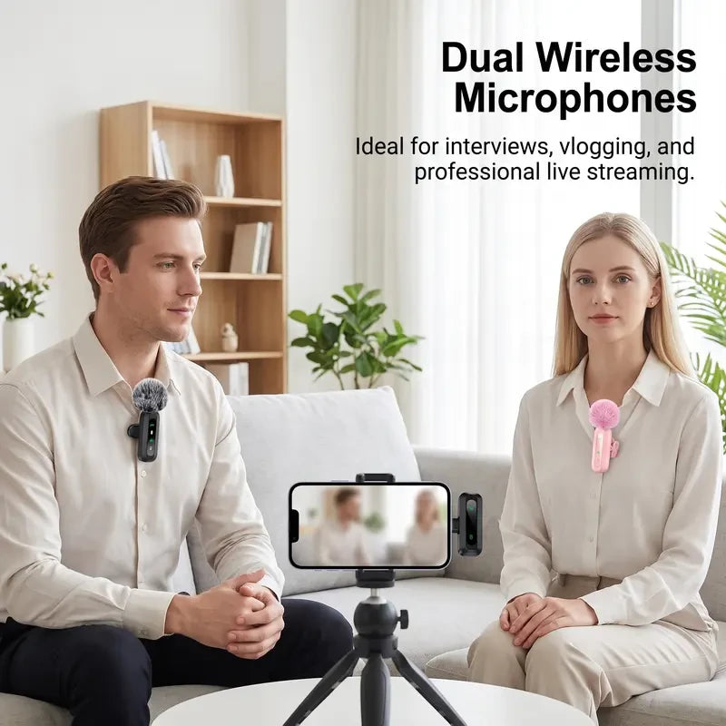 Dual Wireless Lavalier Microphone