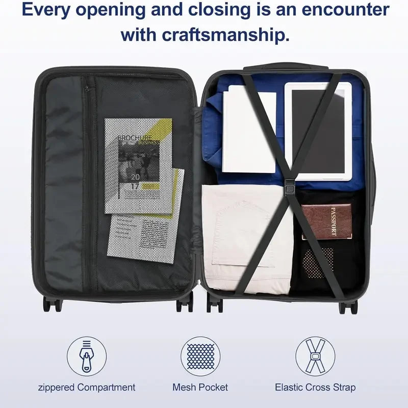 5-Piece ABS Hard-Shell Luggage Set