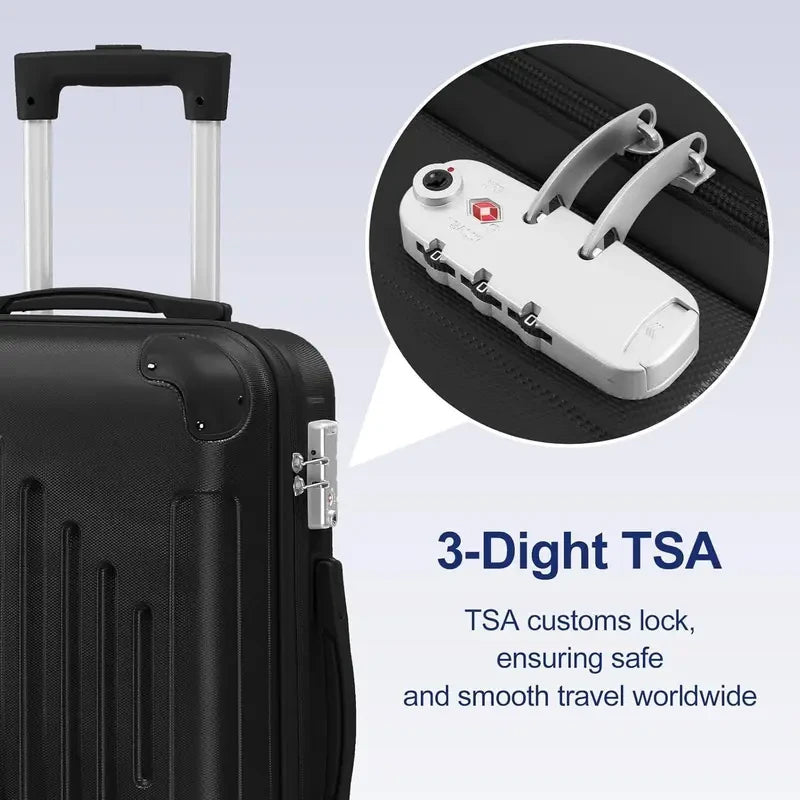 5-Piece ABS Hard-Shell Luggage Set