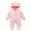 Hooded Flannel Baby Jumpsuit
