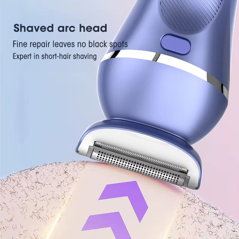 227 Women'S 7-In-1 Multifunction Electric Epilator Shaver Bikini Legs Underarm Public Trimmer with Charging Base