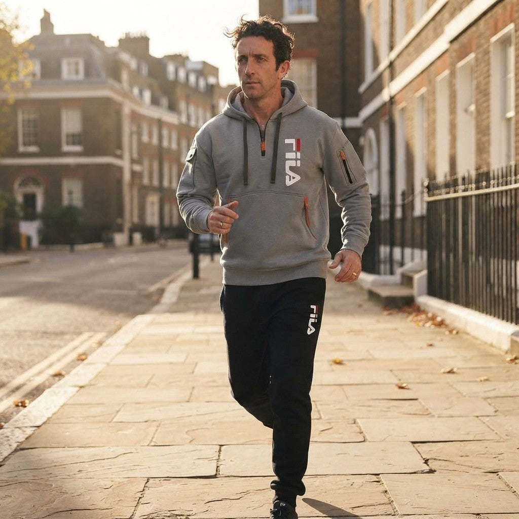 Men Hooded Sweatshirt Tracksuit Set